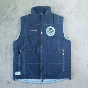 NEW FEI WEG 2014 Normandie Puffer Vest Womens Blue Small Equestrian France